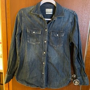 J. Crew Jean Botton Up Top